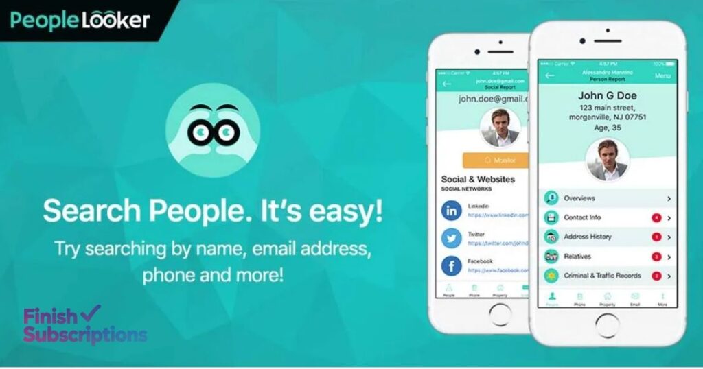 Cancel PeopleLooker Subscription by phone