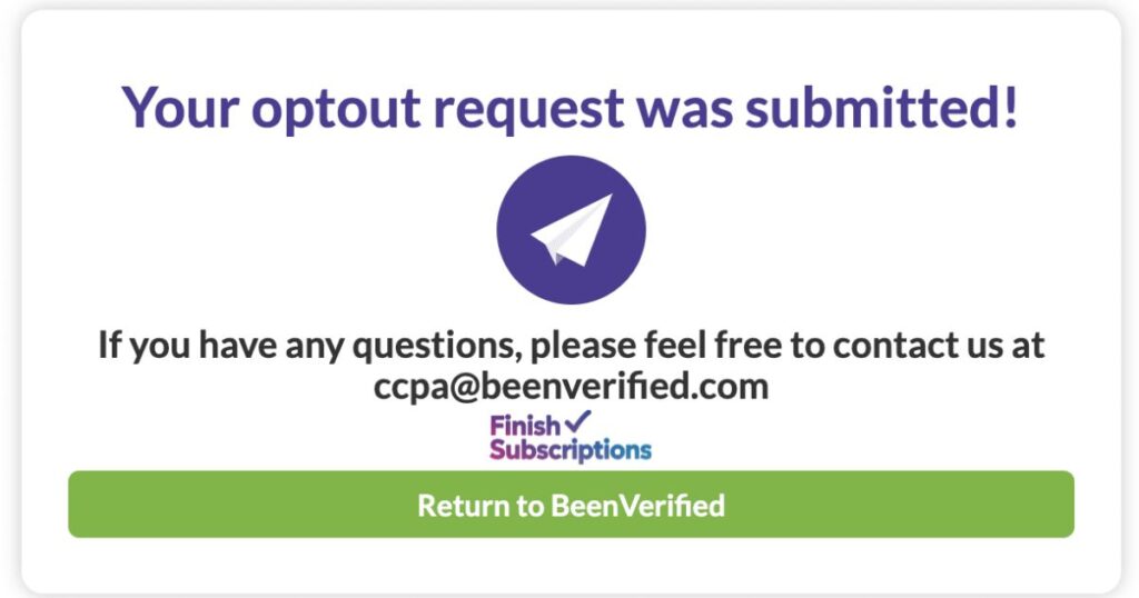 Canceling BeenVerified Free Trial