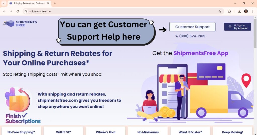 Get Help from Shipmentsfree.com Customer Service