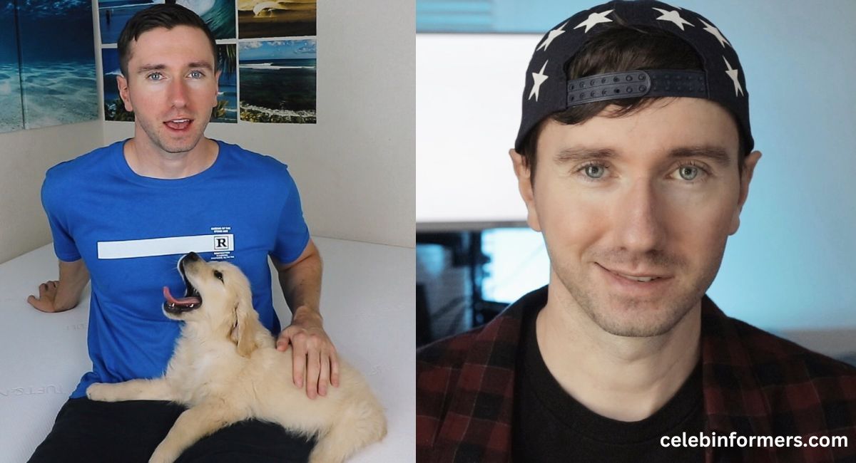 A collage featuring Brian Atlas with a dog and Brian Atlas wearing a hat, showcasing his diverse interests and style.